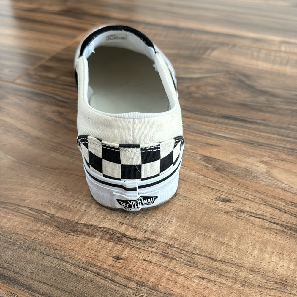 Van’s Classic Slip-On Checkerboard Black and White Canvas Shoes Size 7 - Picture 7 of 11